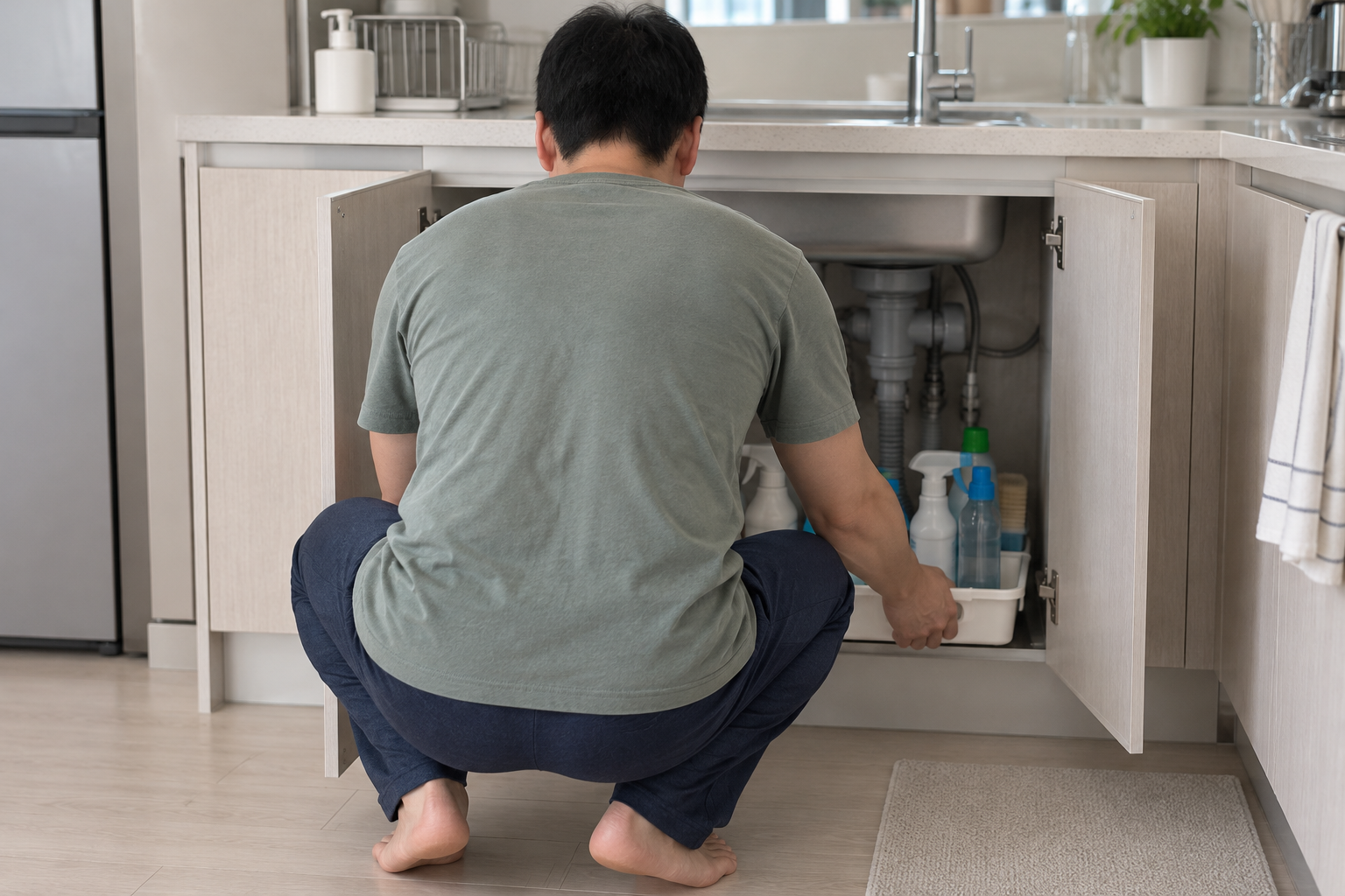 뒤쪽 물건을 꺼낼 때 앞의 것을 모두 치우지 않아도 되는지 확인해요.